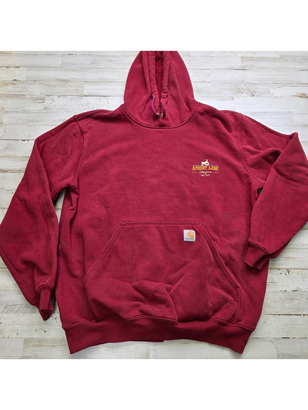 Carhartt K1S1 DKR Hoodie L Burgundy Apricot Lane Farms Original Fit Sweatshirt